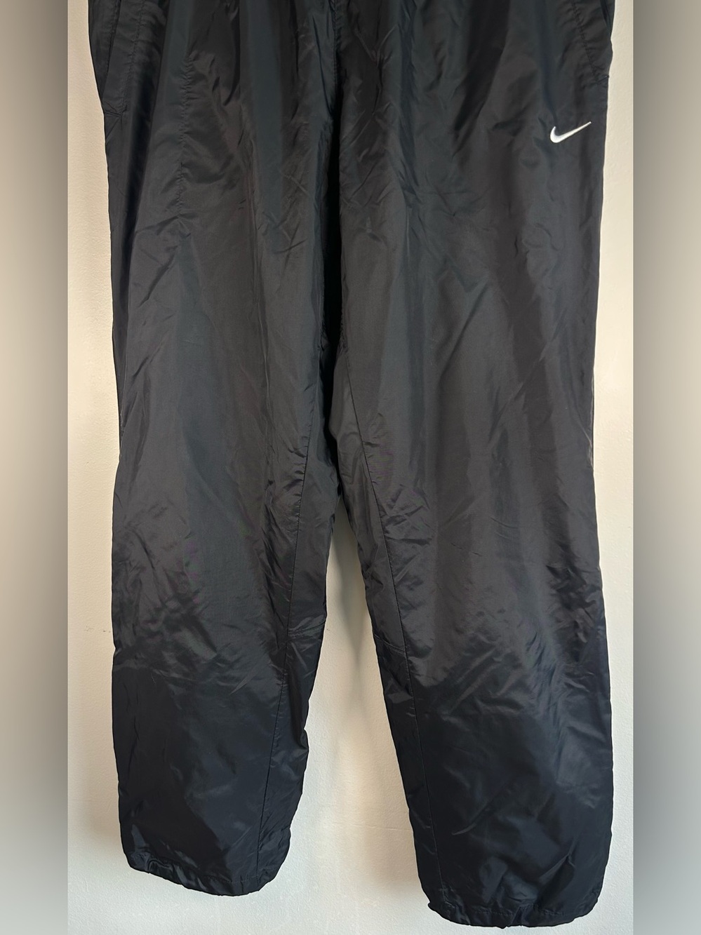 Vintage Nike Men’s Pants Sz L Track Windbreaker Nylon Zipper Cuff Adjustable Y2K - Picture 4 of 9